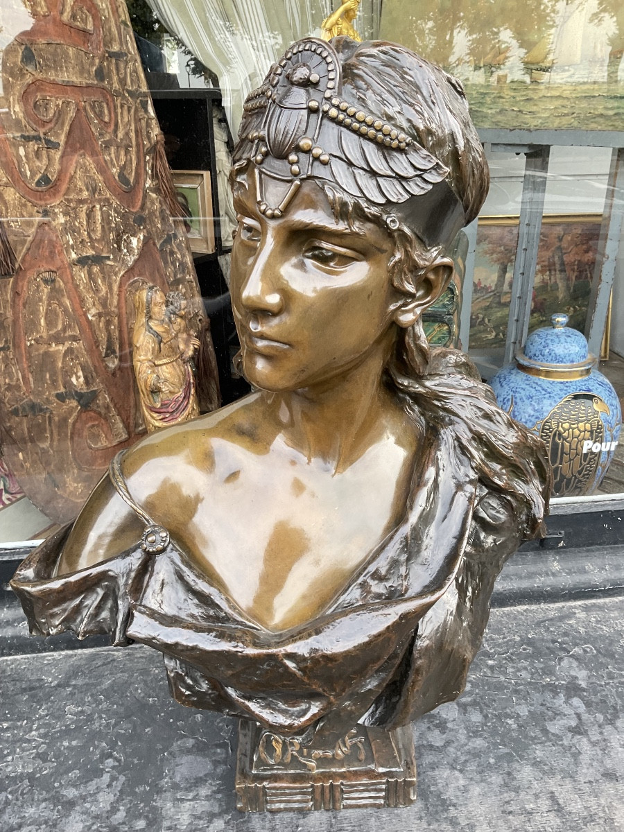 Buste de Villanis  bronze Orient-photo-6