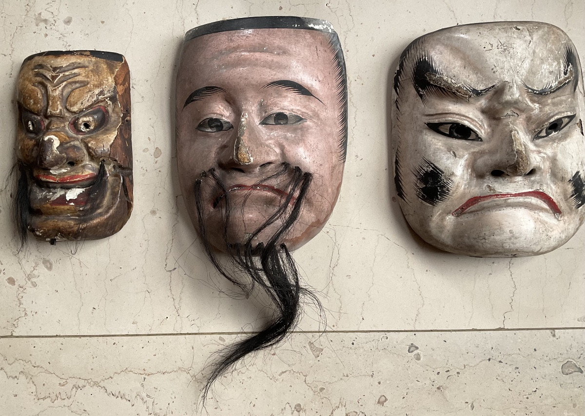 Set Of Eight Japanese Masks -photo-1