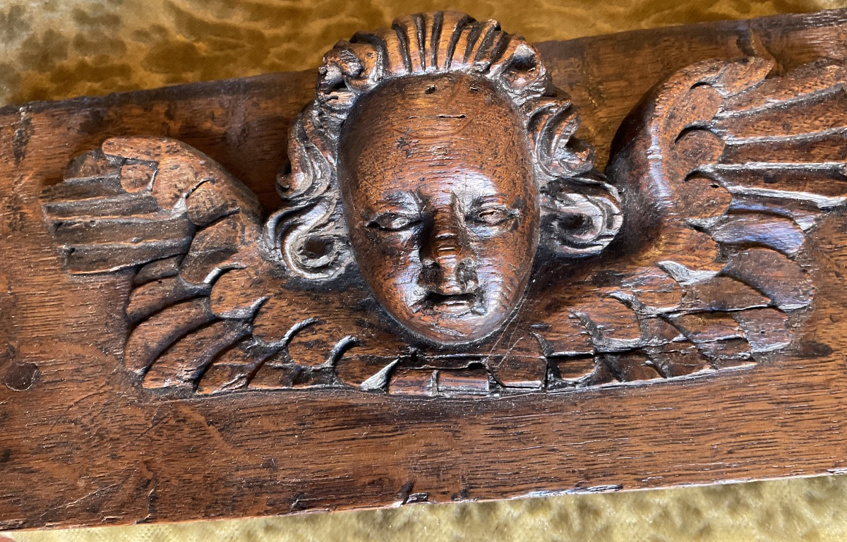 XVIIe tête d’ange stèle d’église Abbeville-photo-4