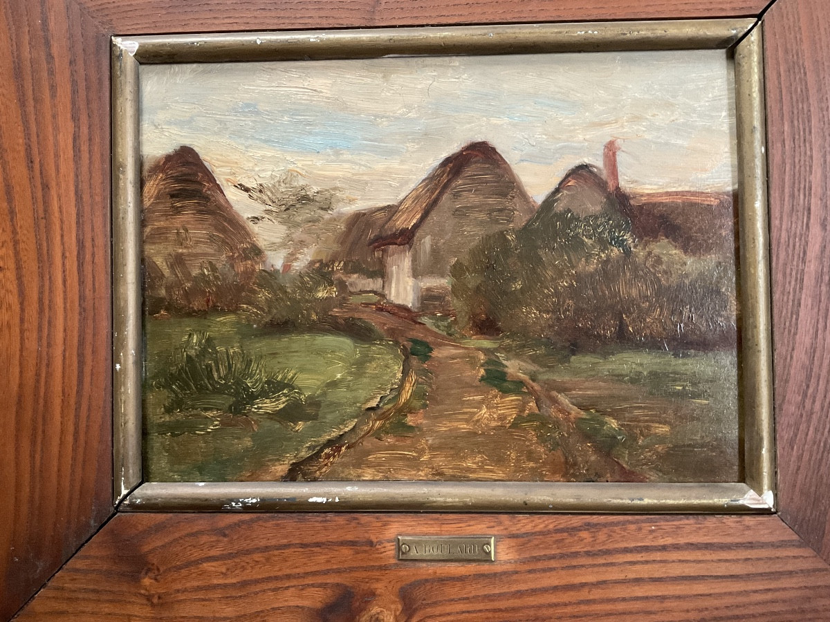 Panneau d’Auguste Boulard chaumière -photo-3