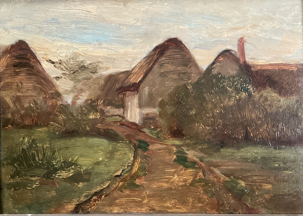 Panneau d’Auguste Boulard chaumière -photo-2