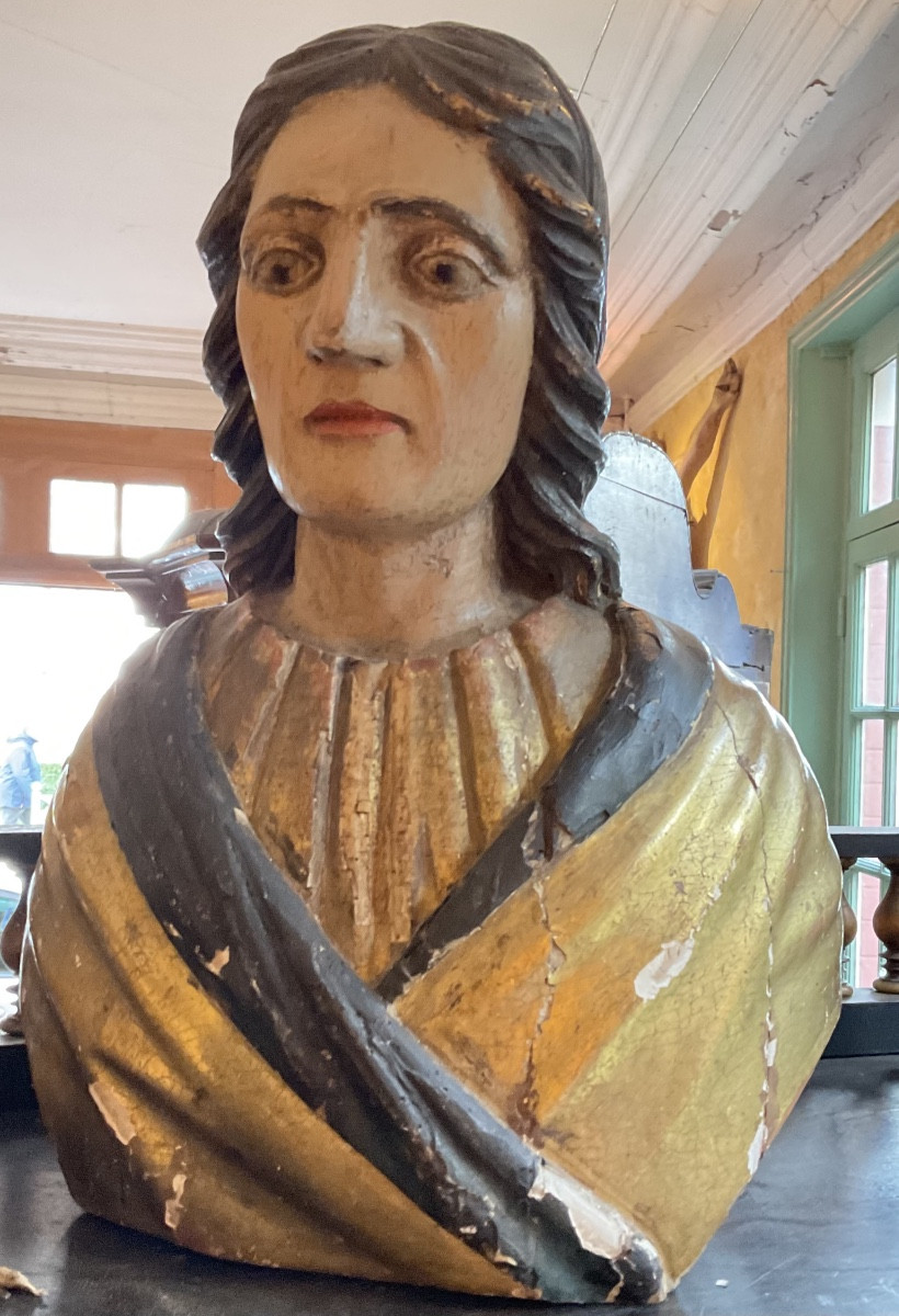 17th Century Gilded Wood Bust, Italy
