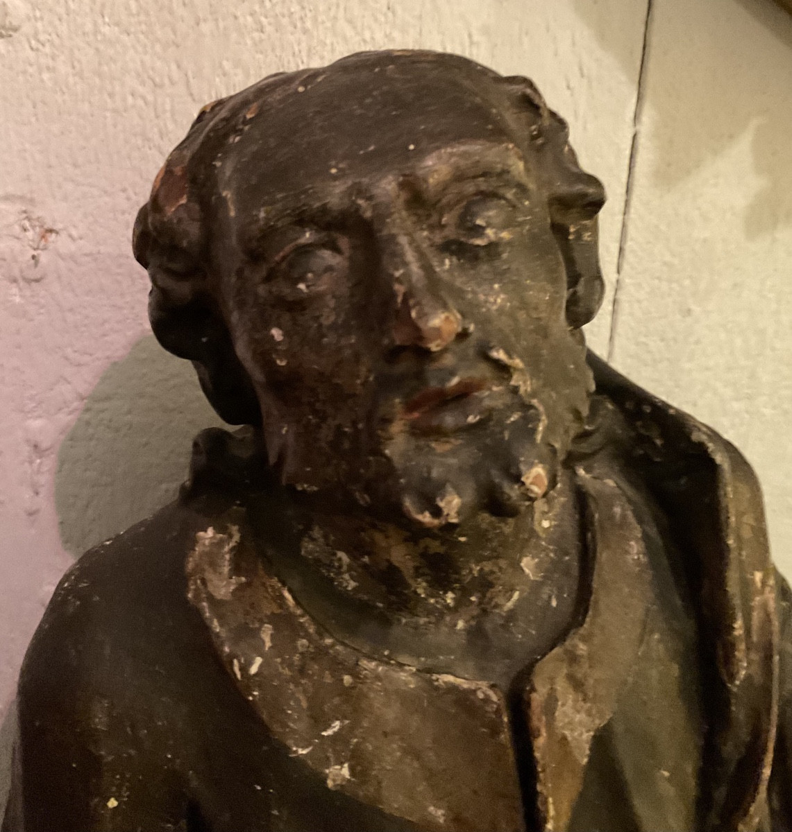 17th-century Reliquary In Its Original Polychrome Wood State -photo-2