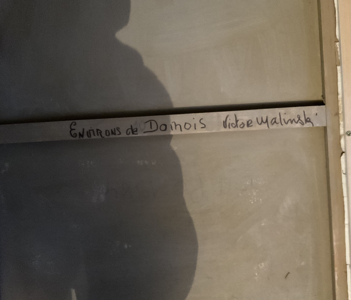 Huile sur toile Malinsky marine située au dos-photo-4