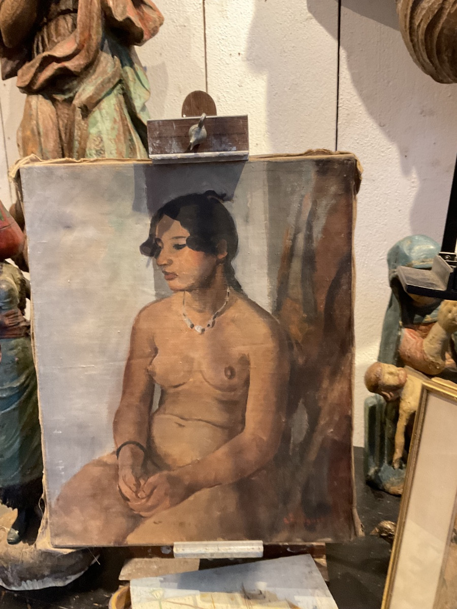 Huile sur toile par L Maguet-photo-2