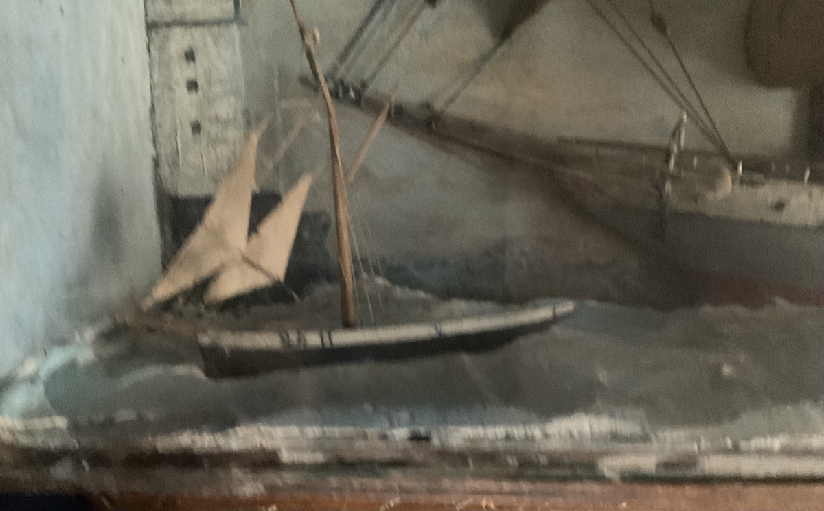 Diorama Of Old Wood, Arrival At The Port-photo-4