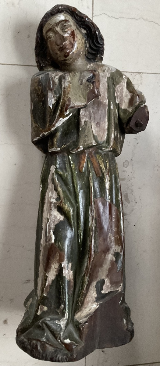 Statue bois polychrome XVIe