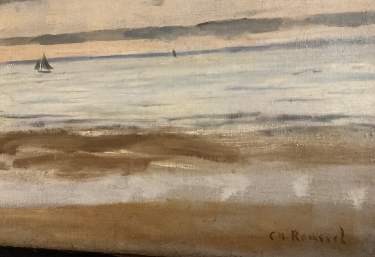 Charles Roussel Beach At Berck-photo-3