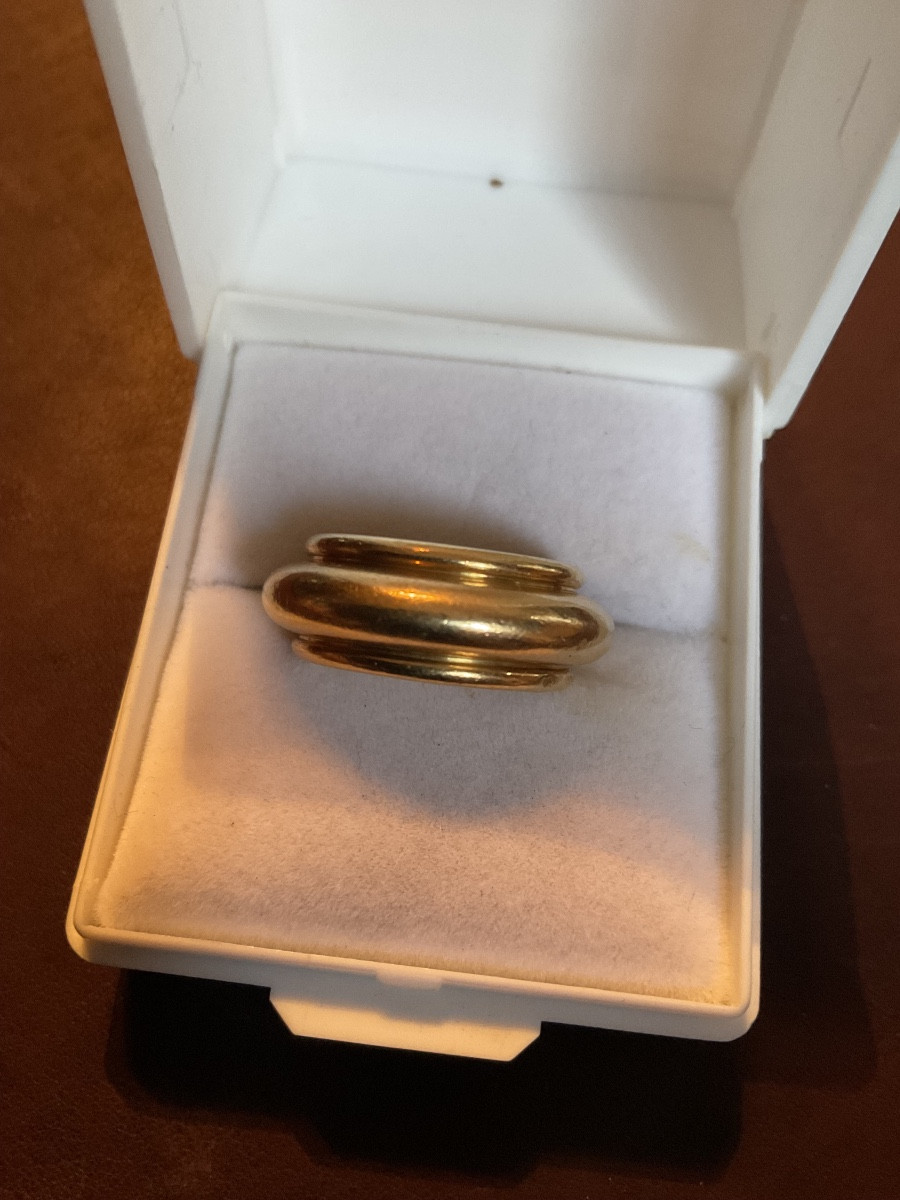 Gaudrone Ring In Two Golds, Signed Chaumet-photo-2