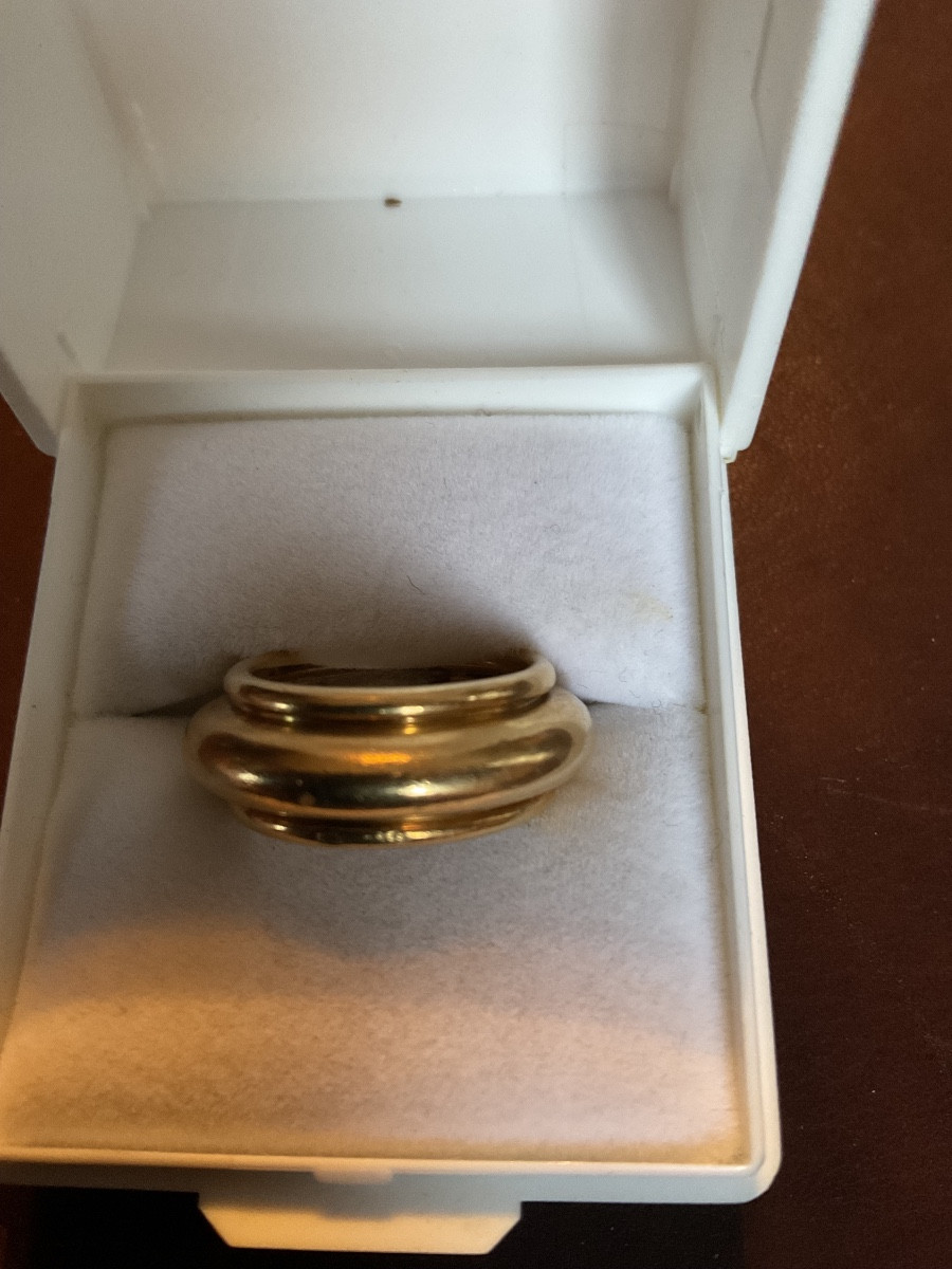 Gaudrone Ring In Two Golds, Signed Chaumet-photo-3
