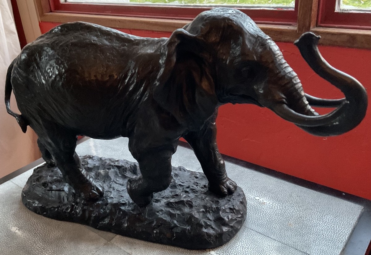 Elephant bronze signe-photo-3