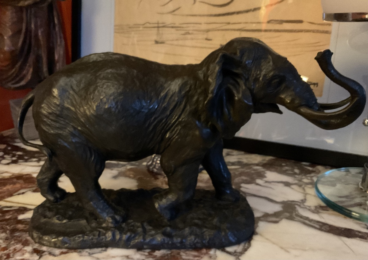 Elephant bronze signe-photo-3