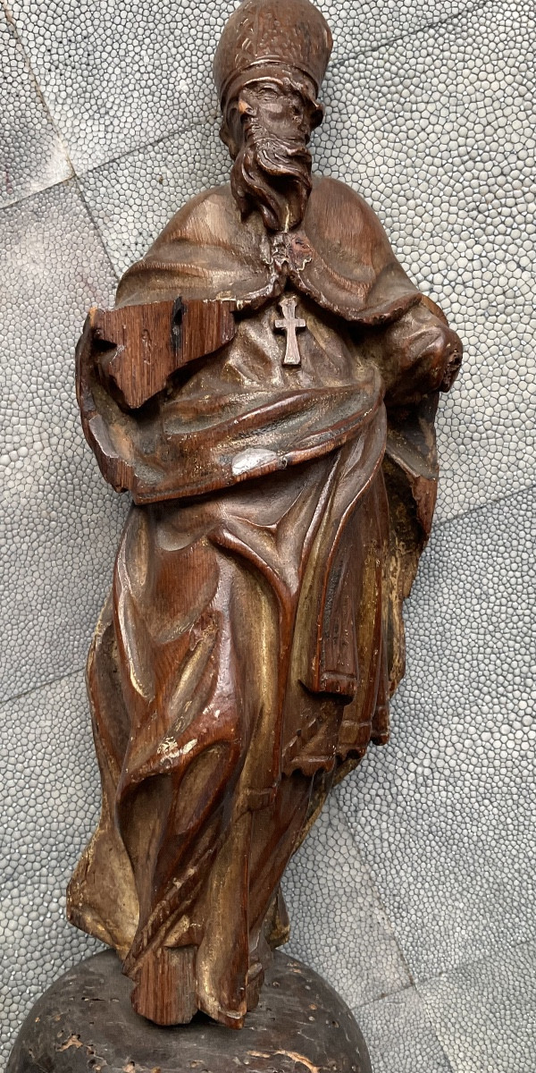 Statuette bois naturel XVIIIe-photo-2