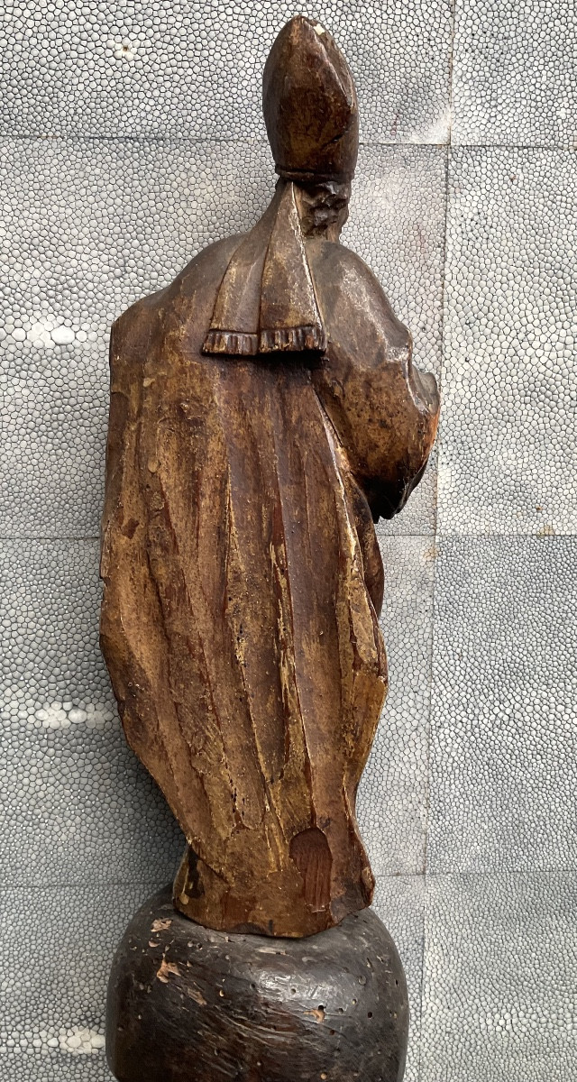 Statuette bois naturel XVIIIe-photo-3