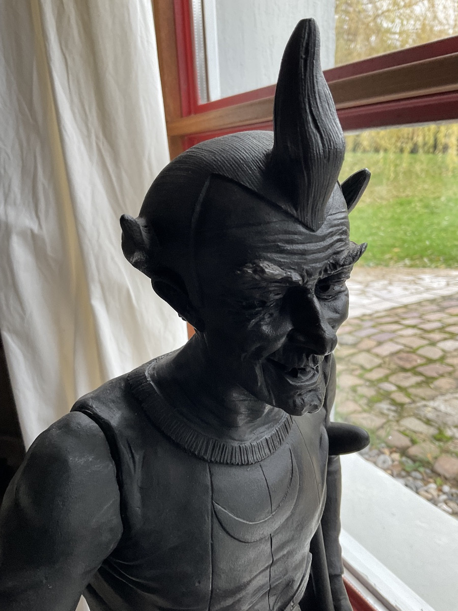 Bronze le marchand de masques H75cm-photo-2