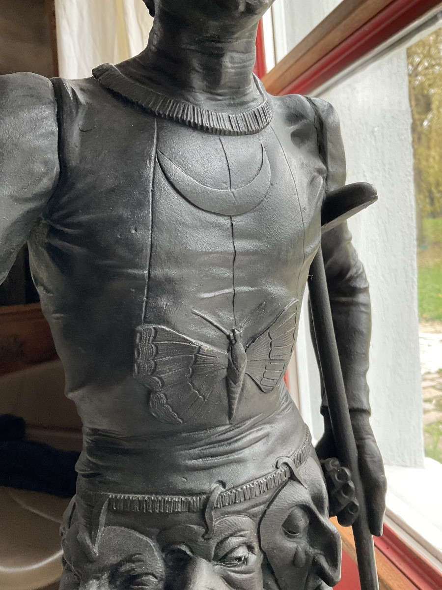 Bronze le marchand de masques H75cm-photo-4