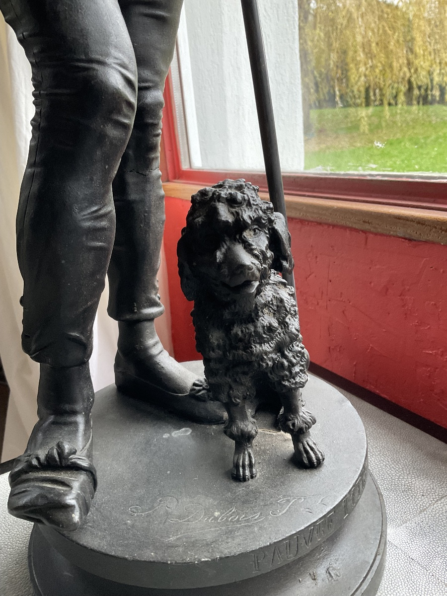 Bronze le marchand de masques H75cm-photo-1