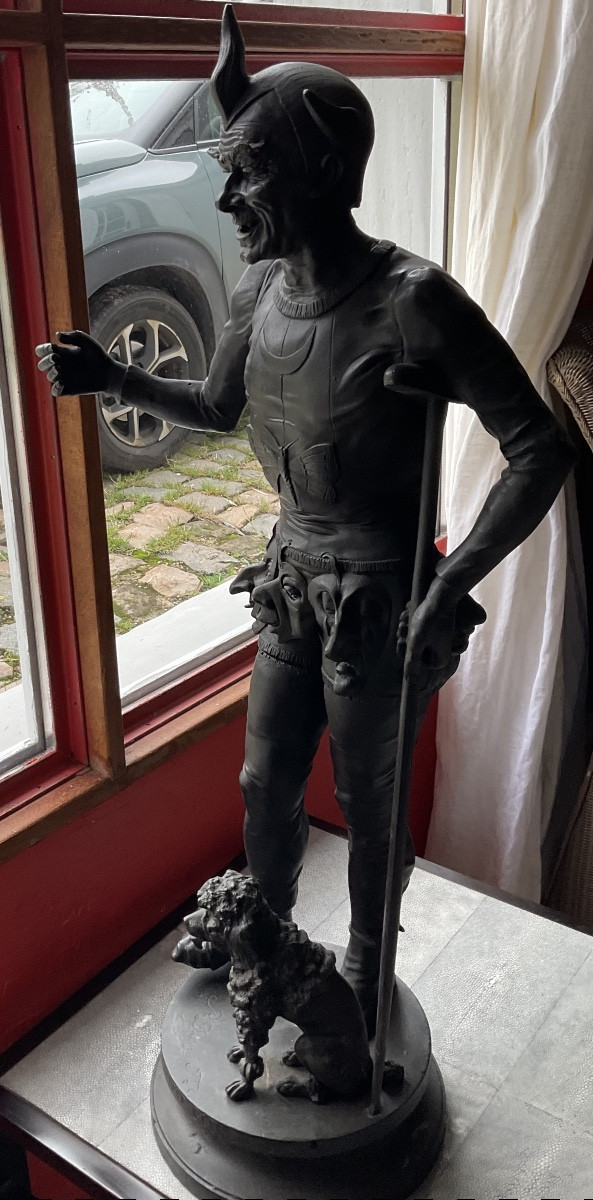 Bronze le marchand de masques H75cm-photo-5