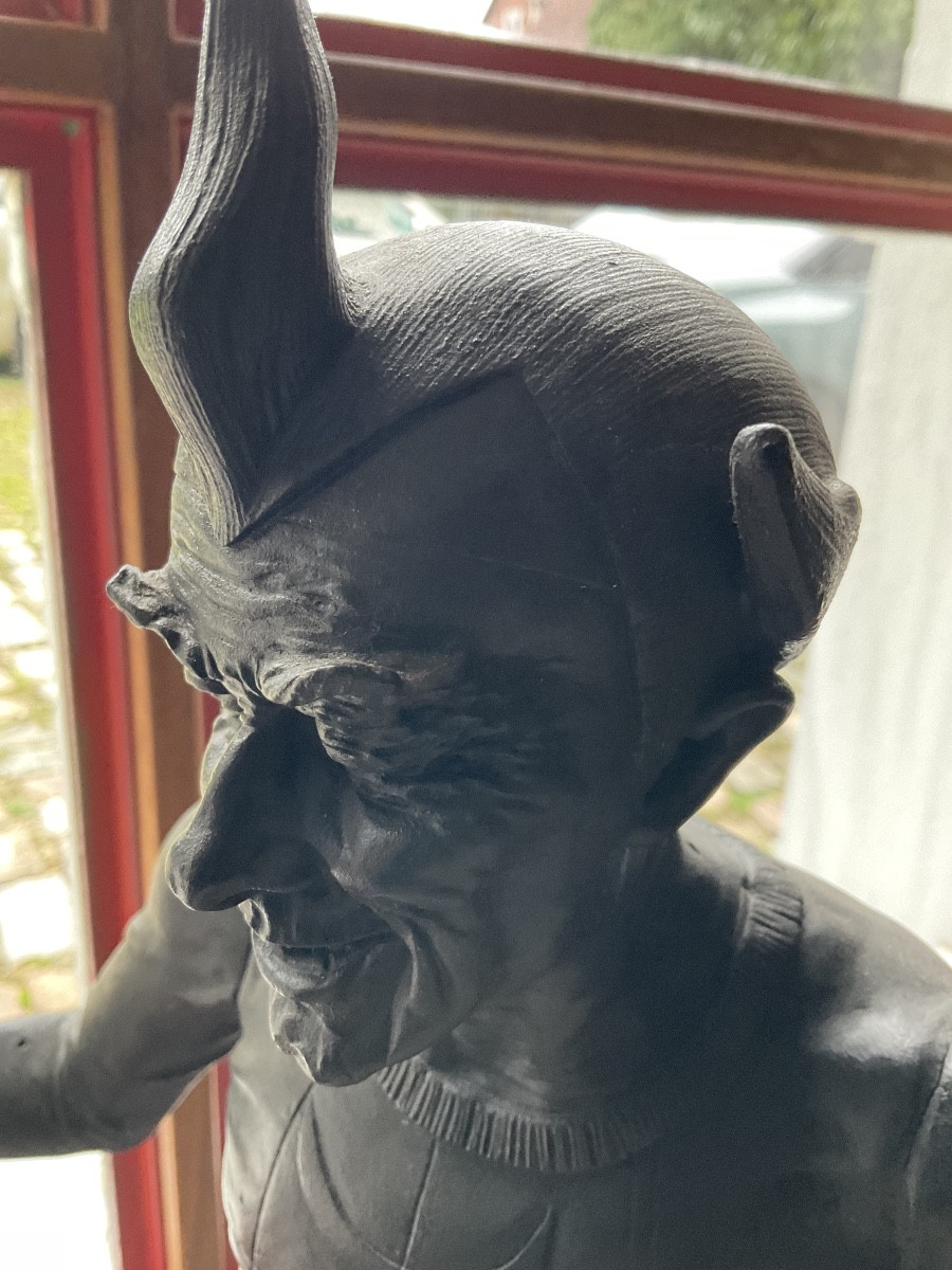 Bronze le marchand de masques H75cm-photo-7