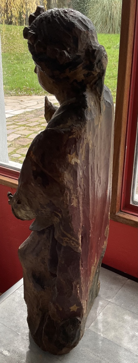 Sainte Marguerite bois polychrome XVIIe-photo-4