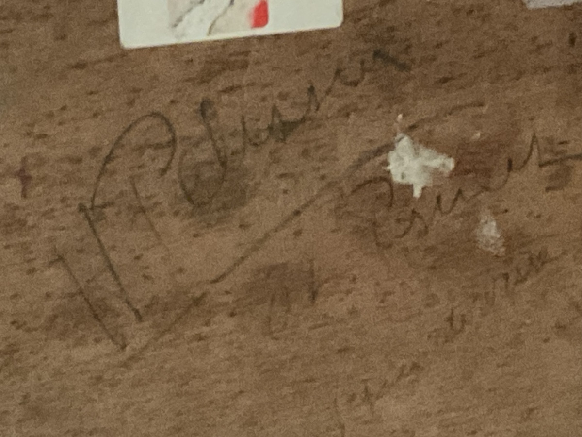 Huile sur bois paysage de montagne 1946-photo-4