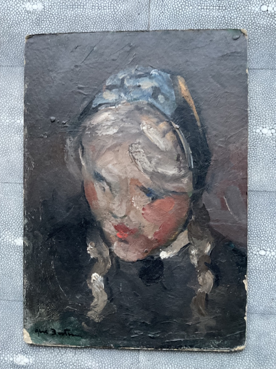 Tête de jeune fille par Abel Bertram-photo-2