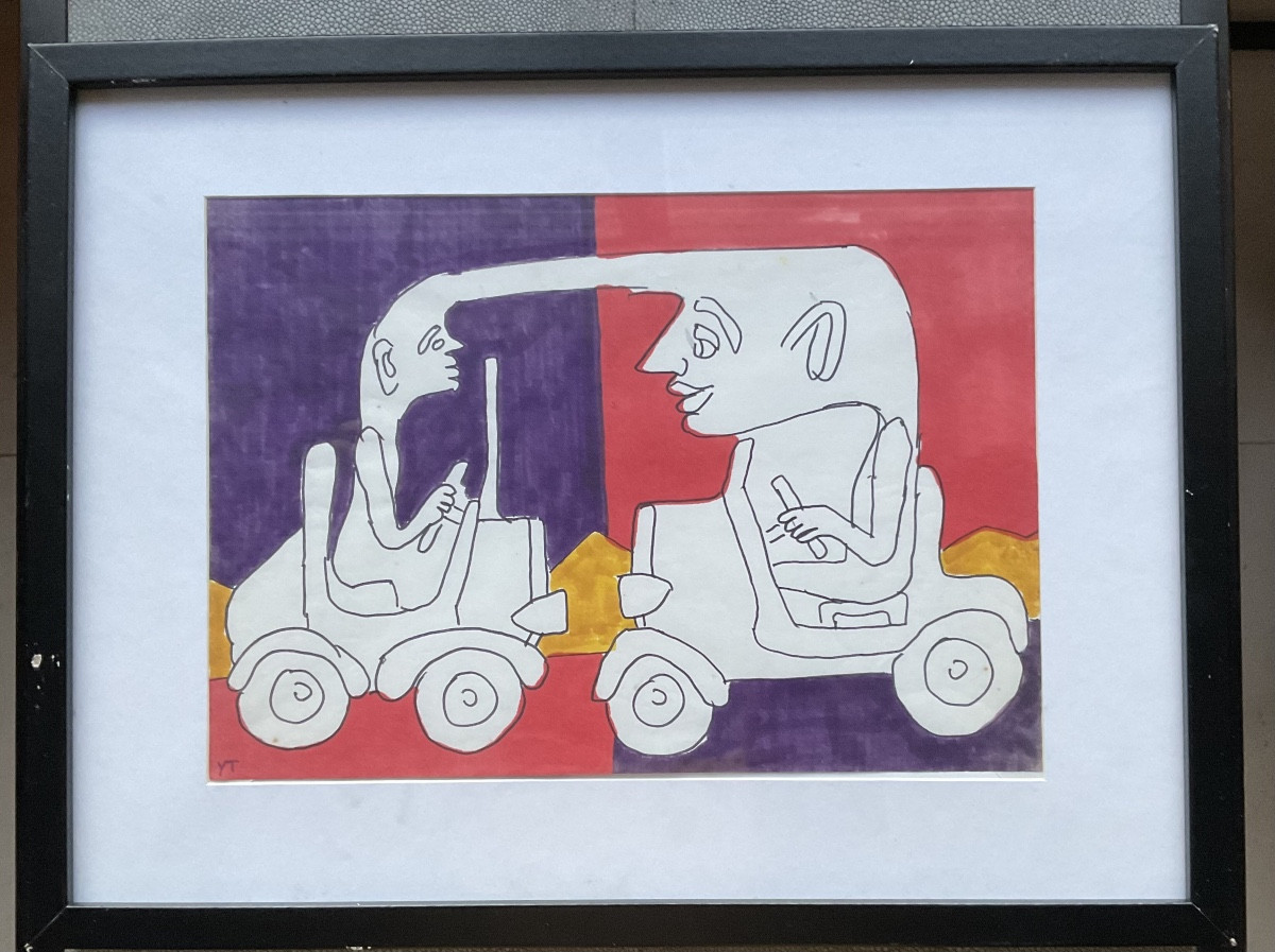 Aquarelle et feutre Yvon Taillandier-photo-2