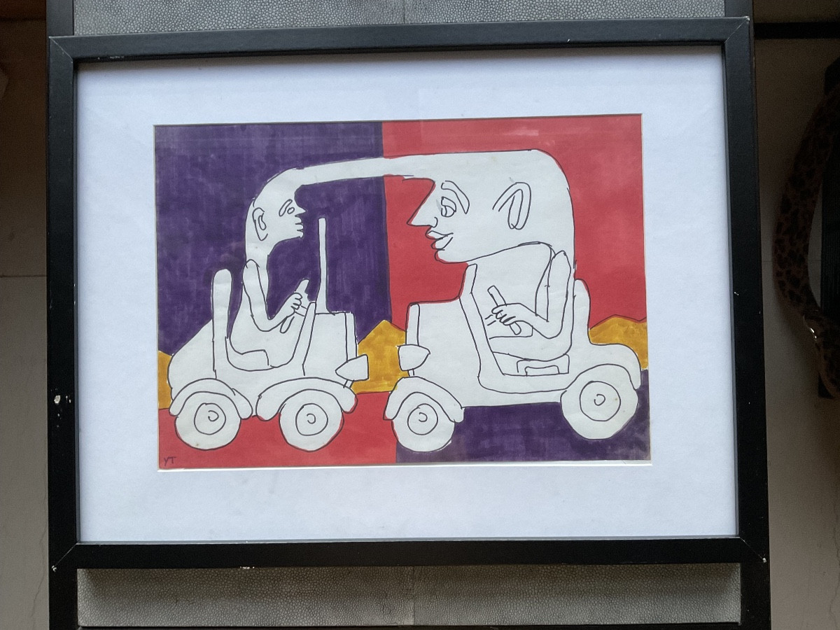 Aquarelle et feutre Yvon Taillandier-photo-2