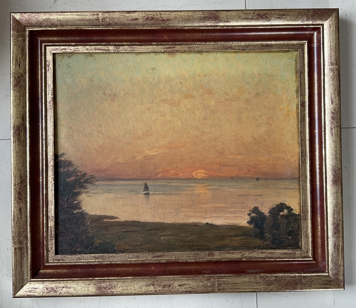 Sunset In The Bay Of Somme By Louis Braquaval-photo-2