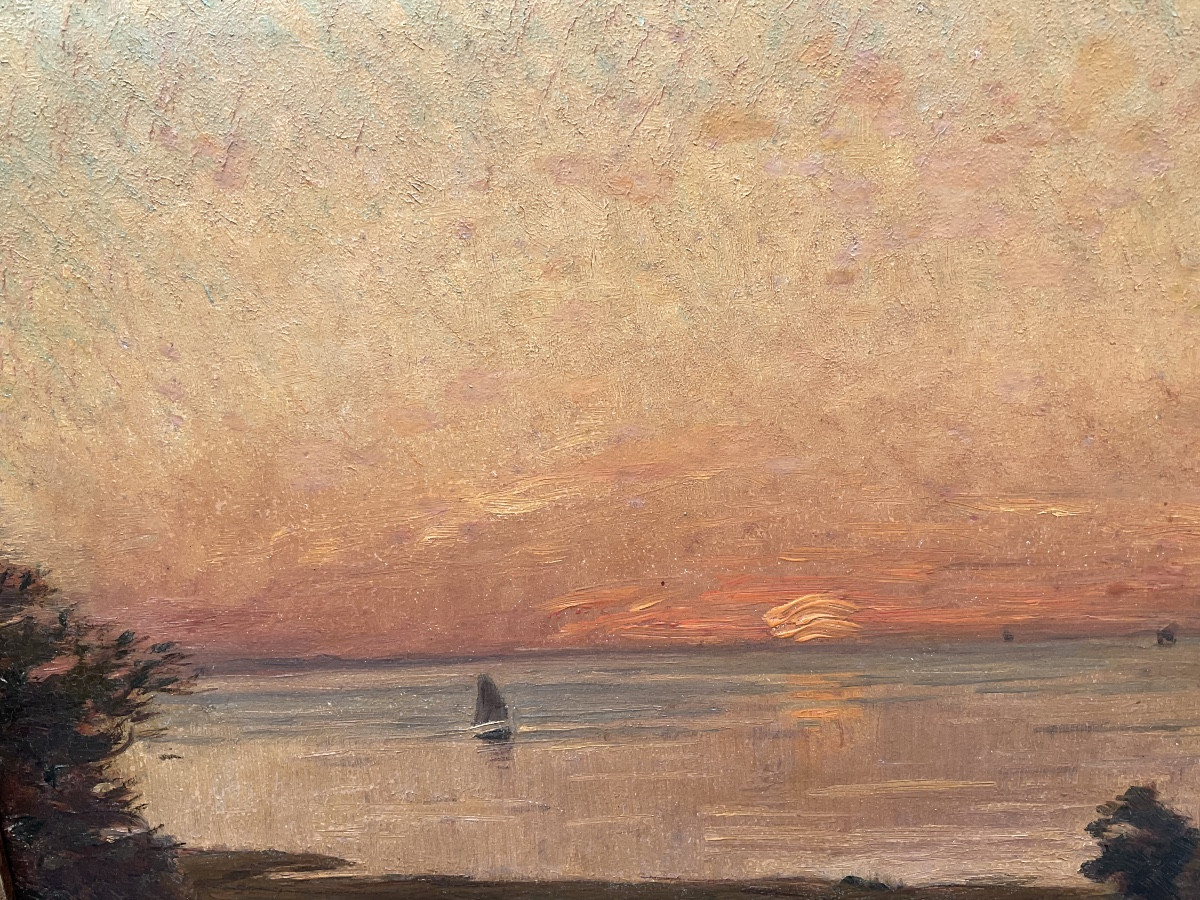 Sunset In The Bay Of Somme By Louis Braquaval-photo-3