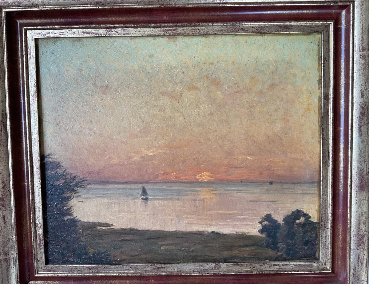 Sunset In The Bay Of Somme By Louis Braquaval-photo-6