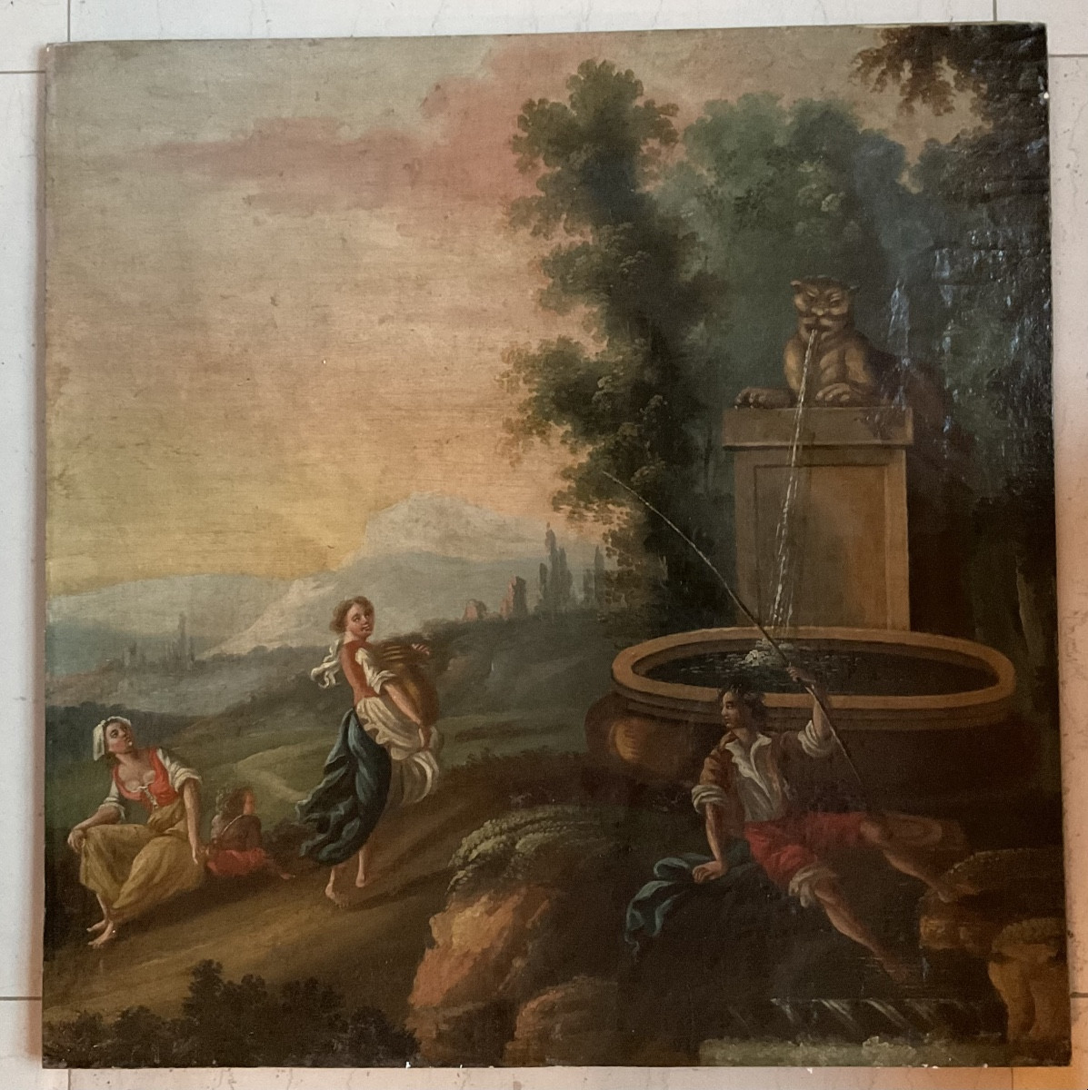 Trumeau, Oil On Canvas Mounted On Hardboard-photo-4