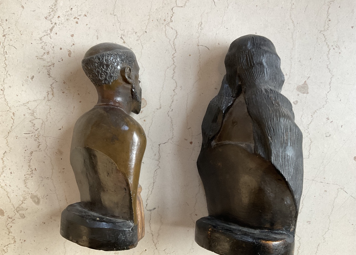 Painted Terracotta Couple From Tahiti-photo-2