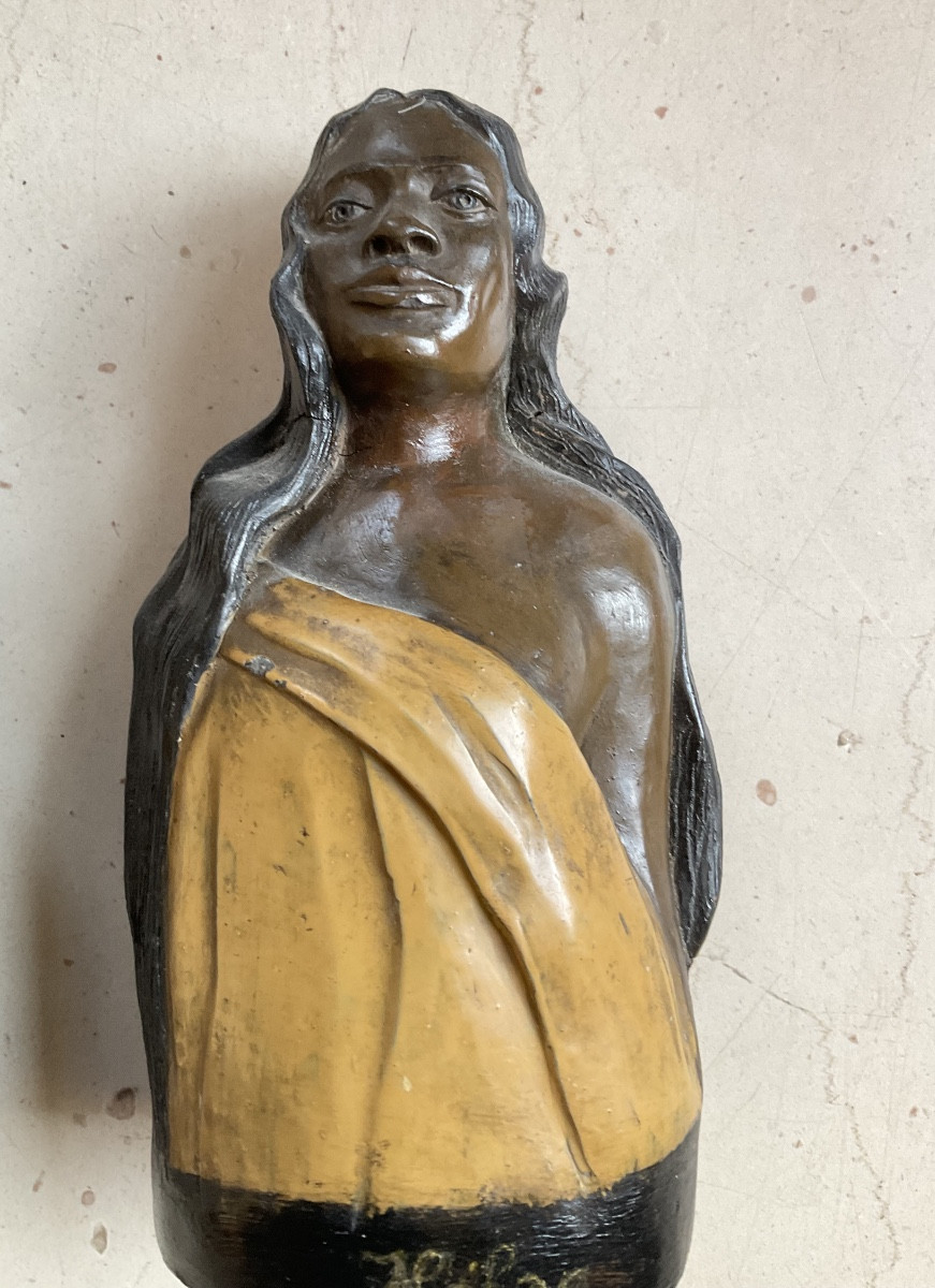 Painted Terracotta Couple From Tahiti-photo-4