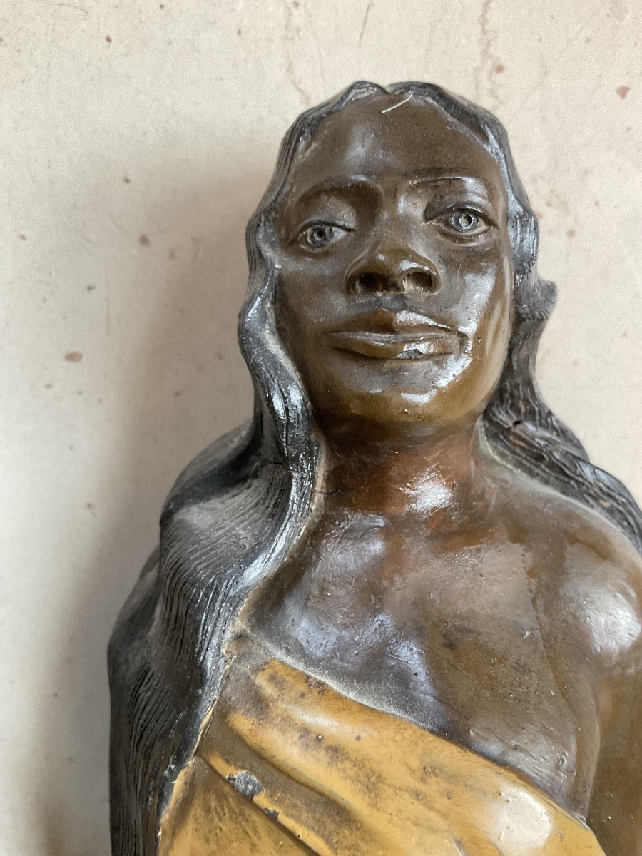 Painted Terracotta Couple From Tahiti-photo-1