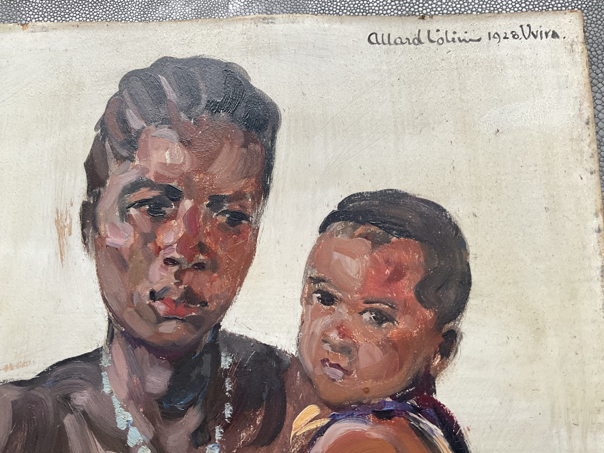 African Wood Panel By Allard l'Olivier, 1928-photo-2