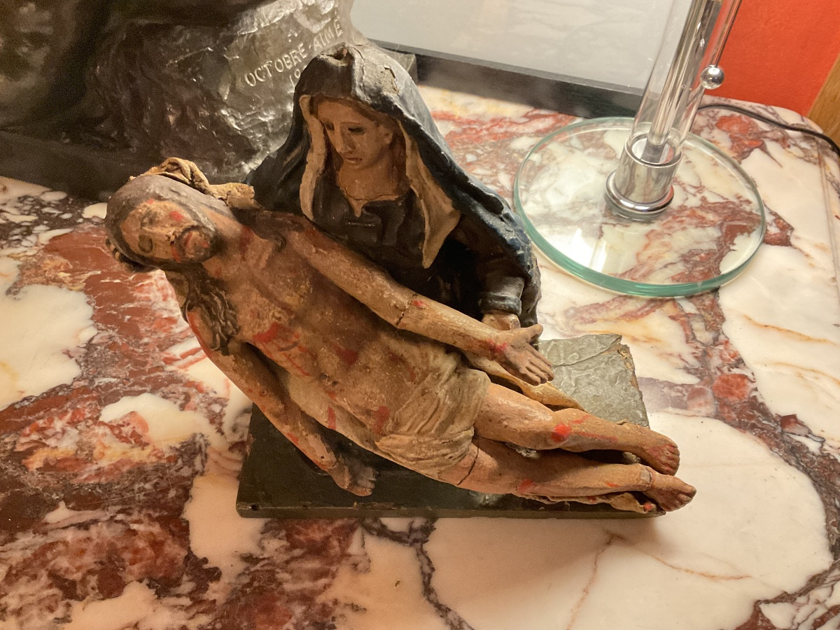 Pietà, Italy Or Provence, 18th Century, Papier-mâché And Wood -photo-2