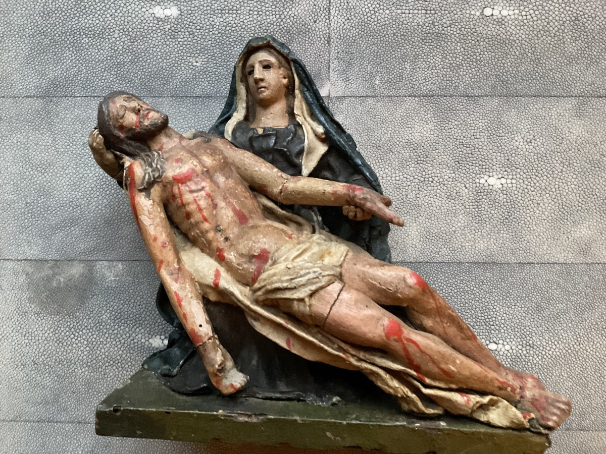 Pietà, Italy Or Provence, 18th Century, Papier-mâché And Wood 