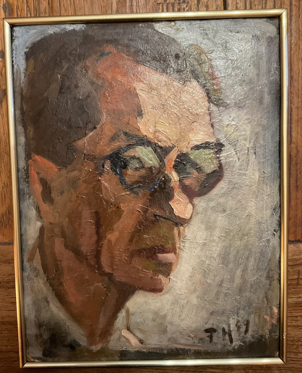 Portrait Of A Man With Round Glasses, 1949-photo-2