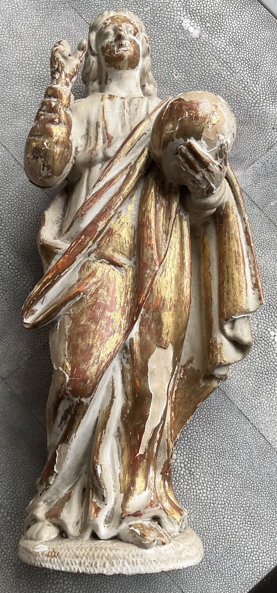 Saint bois dore XVIIIe H33cm-photo-4