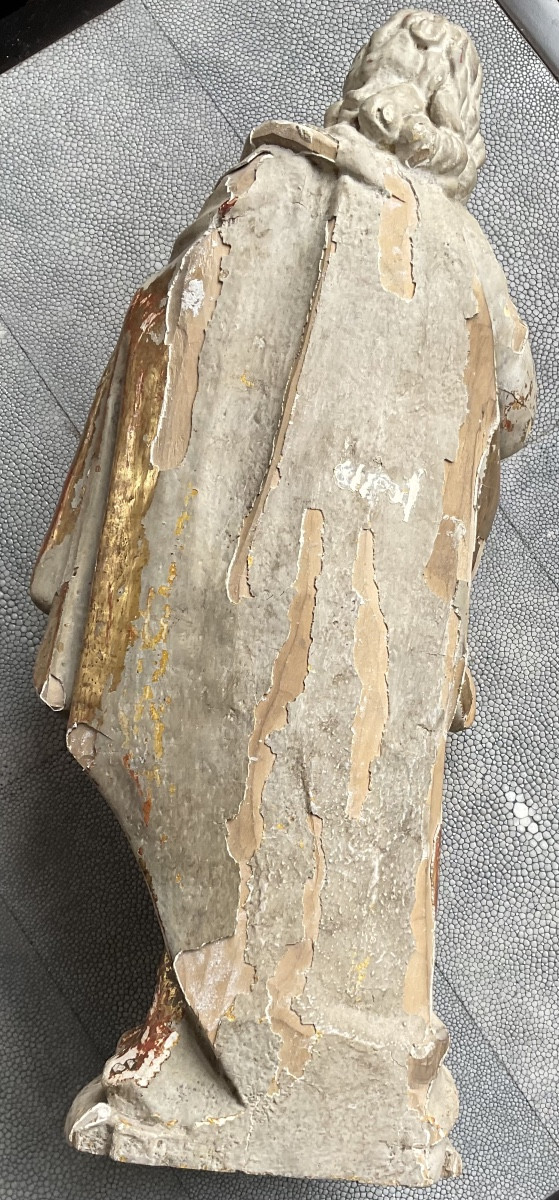 Saint bois dore XVIIIe H33cm-photo-1