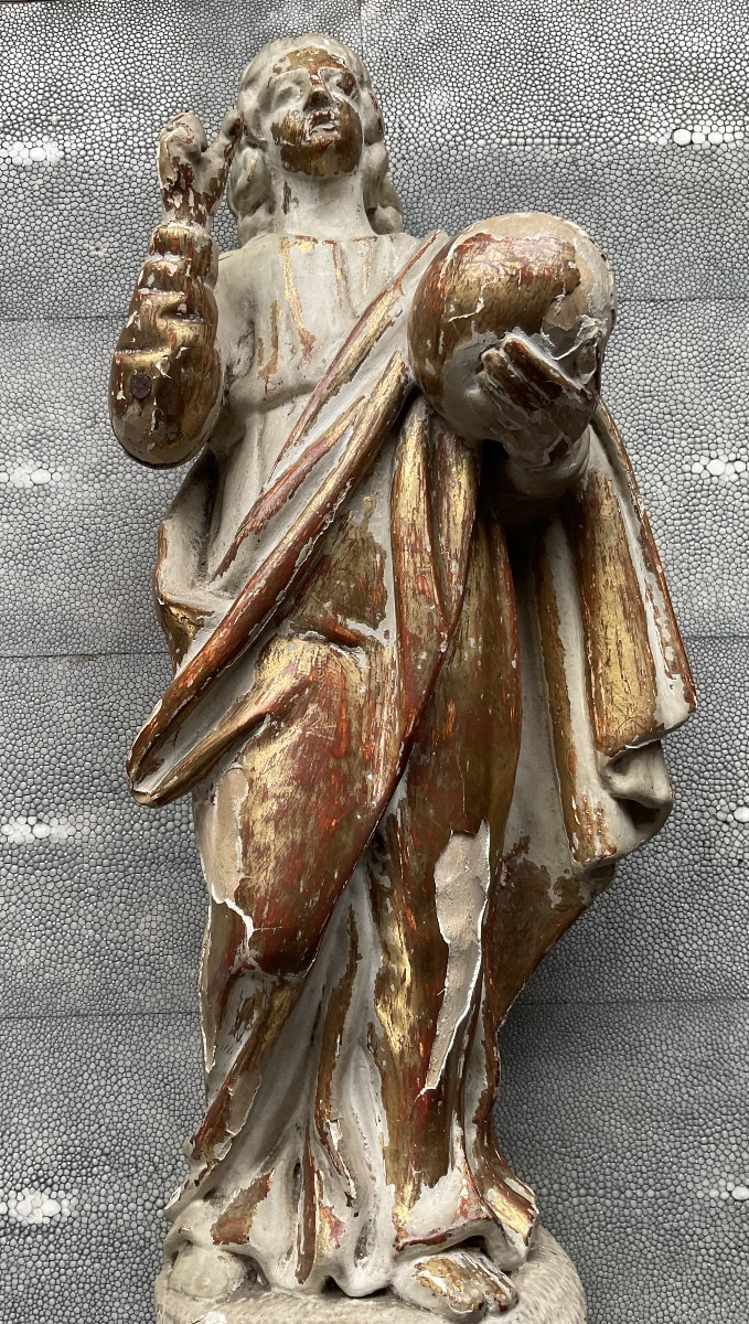Saint bois dore XVIIIe H33cm-photo-3