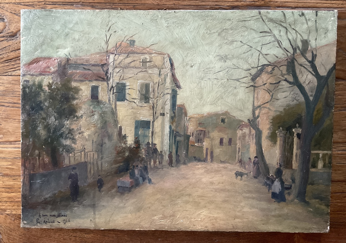 Ruelle animée de village 1914-photo-3