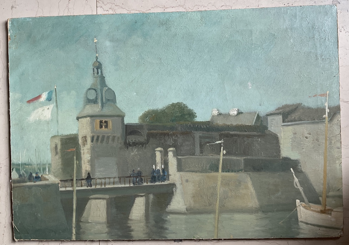 Concarneau Oil On Canvas -photo-3