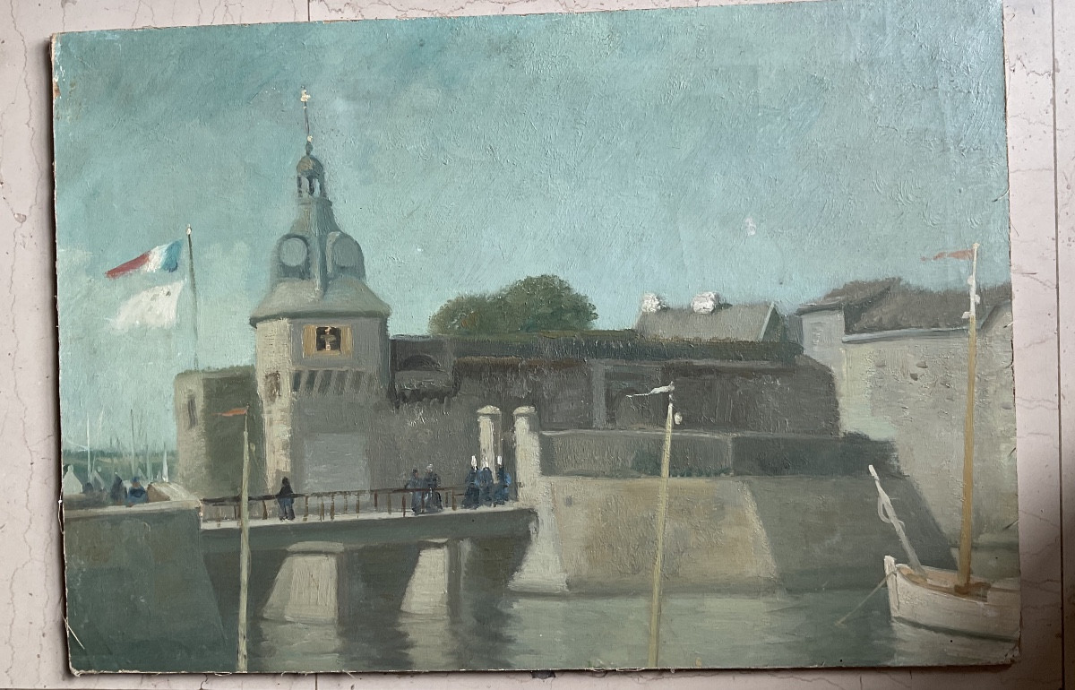 Concarneau Oil On Canvas -photo-4