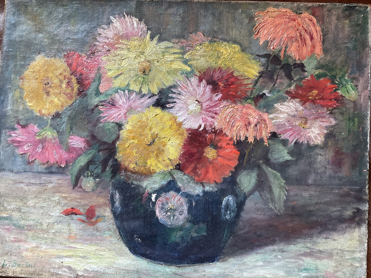 Flowers In A Vase By Barbut-photo-2