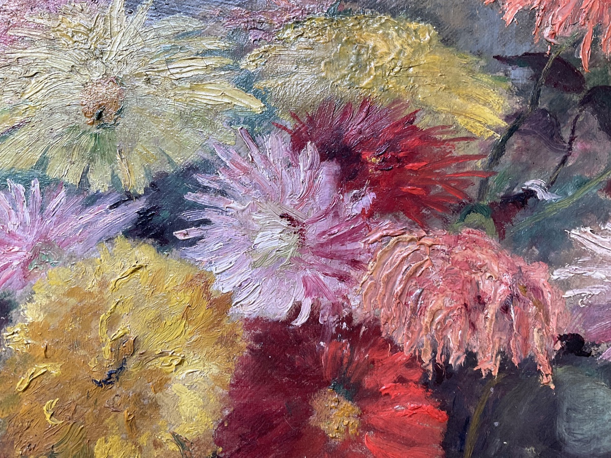 Flowers In A Vase By Barbut