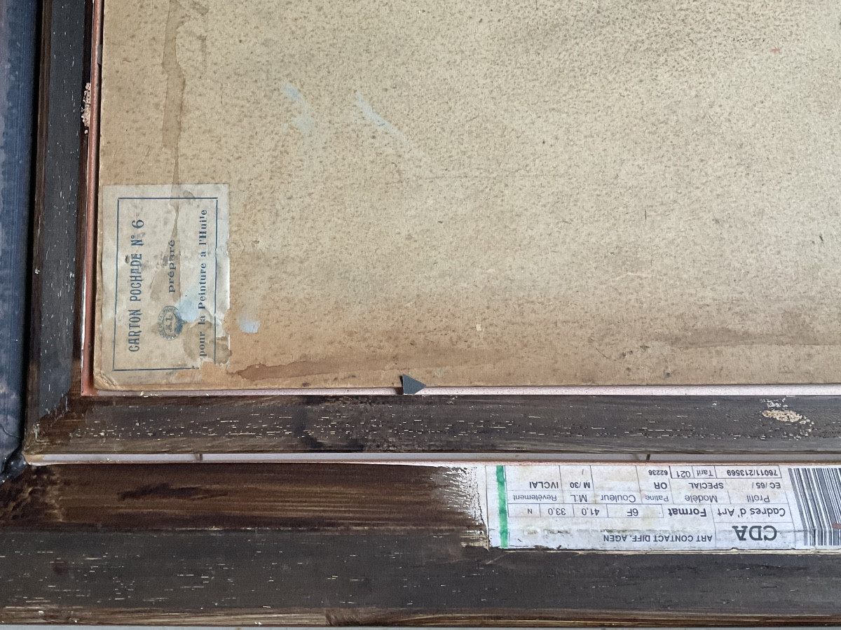 Vue de port côté d’azur huile sur carton1939-photo-3