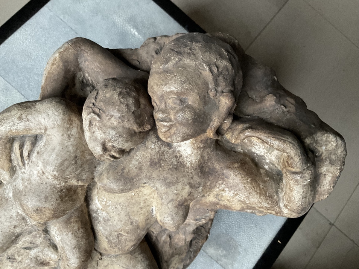 Plaster Cast From Marthe Widopff's Studio, 1934, Africanist Maternity-photo-2