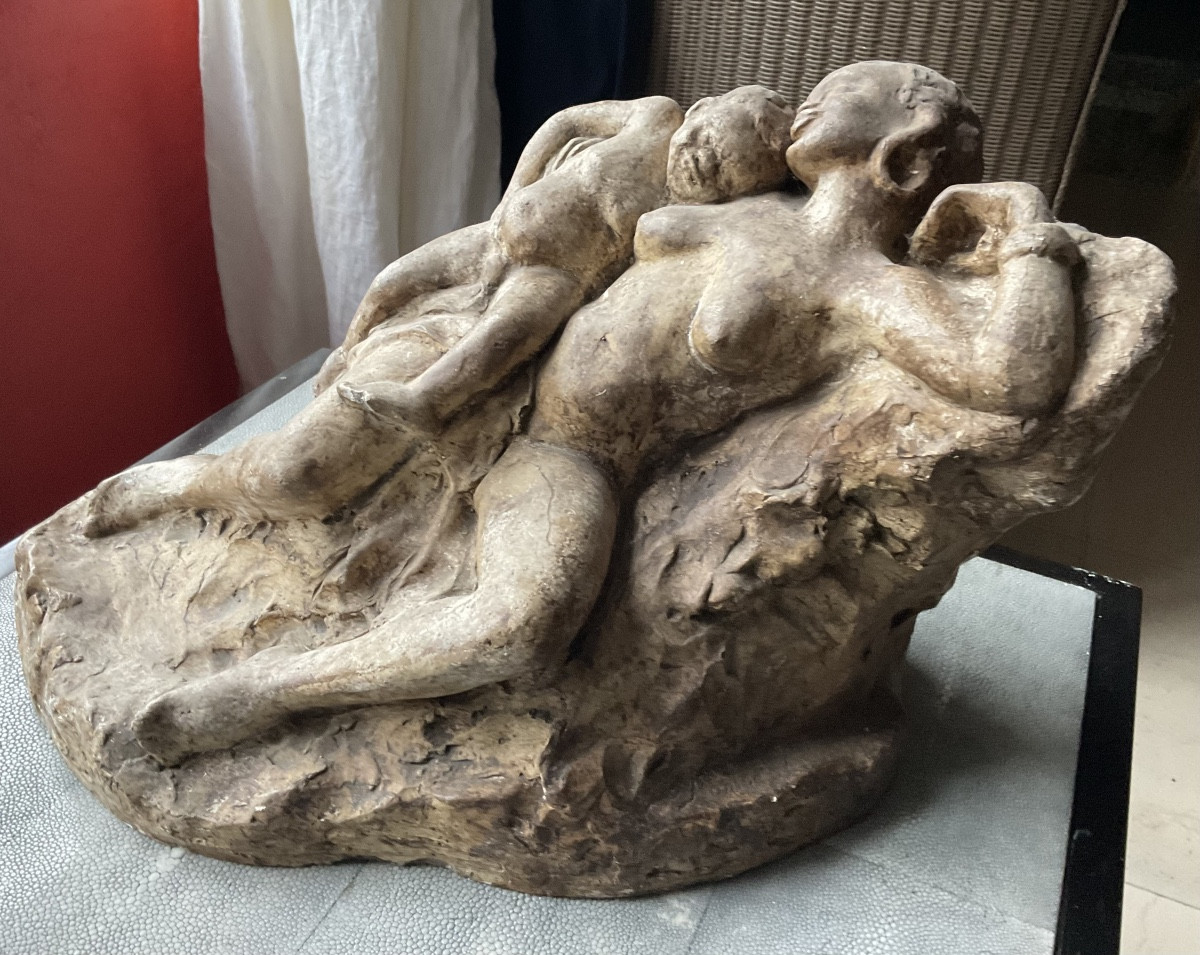 Plaster Cast From Marthe Widopff's Studio, 1934, Africanist Maternity-photo-3